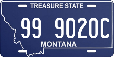 MT license plate 999020C