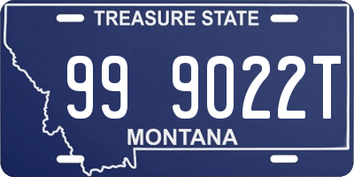 MT license plate 999022T
