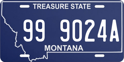 MT license plate 999024A