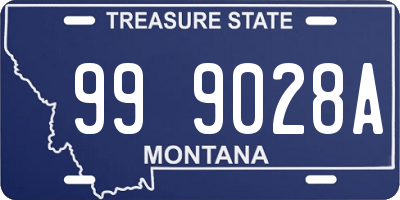 MT license plate 999028A