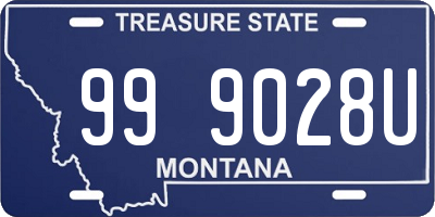 MT license plate 999028U