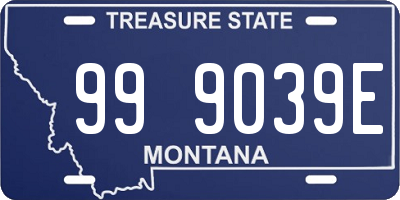 MT license plate 999039E