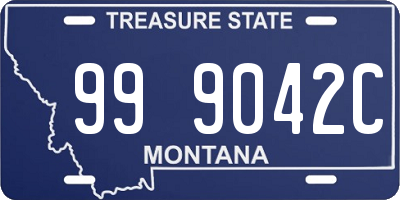 MT license plate 999042C