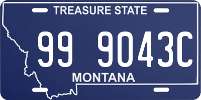 MT license plate 999043C