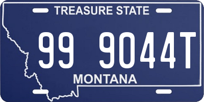 MT license plate 999044T