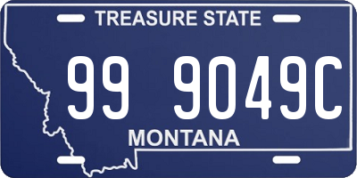 MT license plate 999049C