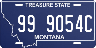 MT license plate 999054C
