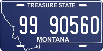 MT license plate 999056O