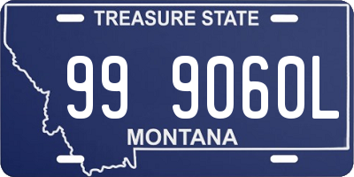 MT license plate 999060L
