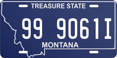 MT license plate 999061I