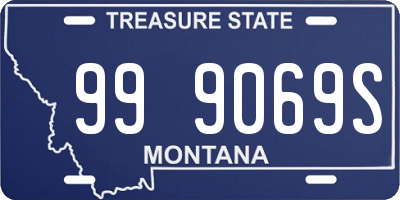 MT license plate 999069S
