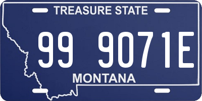 MT license plate 999071E