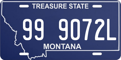 MT license plate 999072L