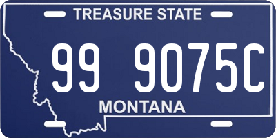 MT license plate 999075C