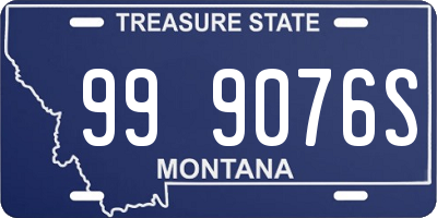 MT license plate 999076S