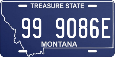 MT license plate 999086E