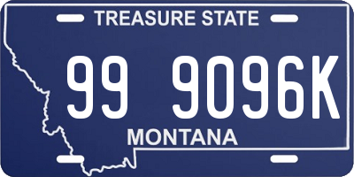 MT license plate 999096K