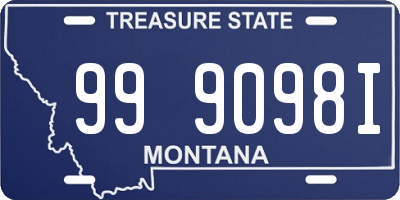 MT license plate 999098I