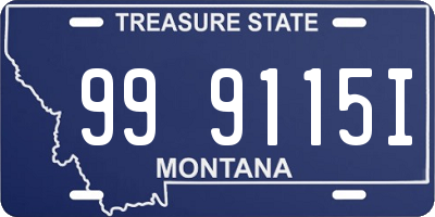 MT license plate 999115I