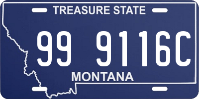 MT license plate 999116C