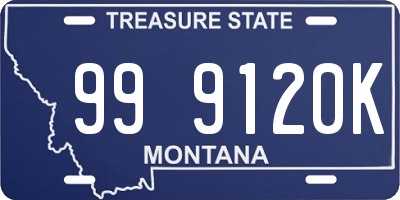 MT license plate 999120K