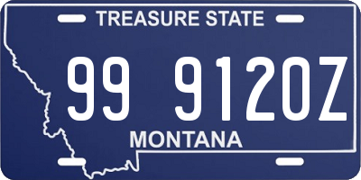 MT license plate 999120Z