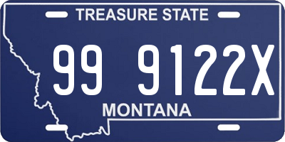 MT license plate 999122X