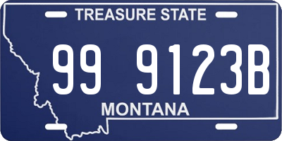 MT license plate 999123B