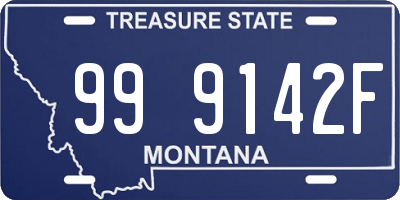 MT license plate 999142F