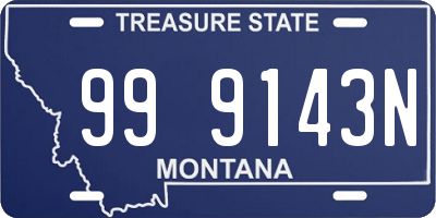 MT license plate 999143N