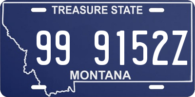 MT license plate 999152Z