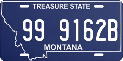 MT license plate 999162B
