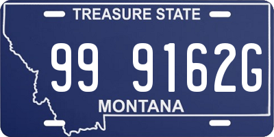 MT license plate 999162G