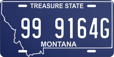 MT license plate 999164G