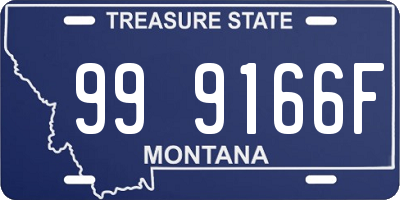 MT license plate 999166F