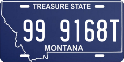 MT license plate 999168T