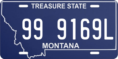 MT license plate 999169L