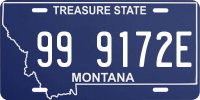 MT license plate 999172E