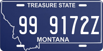 MT license plate 999172Z