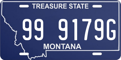 MT license plate 999179G