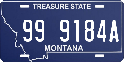 MT license plate 999184A