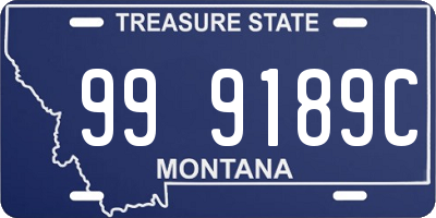 MT license plate 999189C