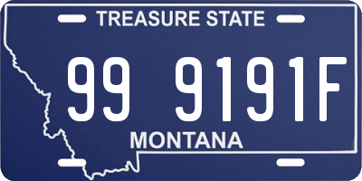 MT license plate 999191F