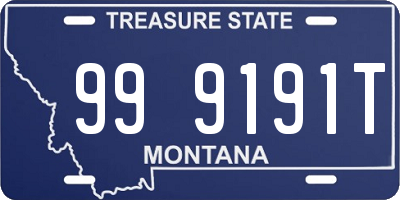 MT license plate 999191T