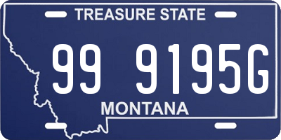 MT license plate 999195G