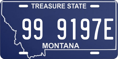 MT license plate 999197E