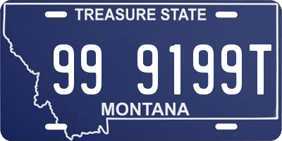 MT license plate 999199T