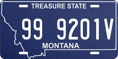 MT license plate 999201V