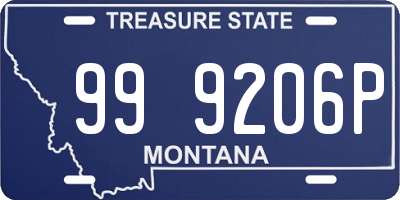 MT license plate 999206P