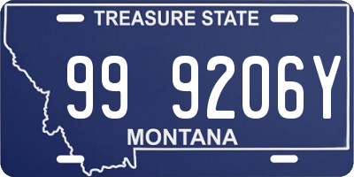 MT license plate 999206Y